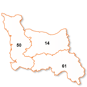 carte de la région Basse-Normandie