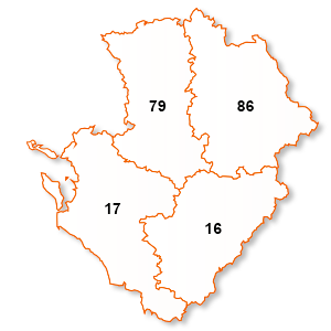 carte de la région Poitou-Charentes