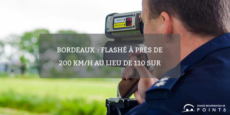 Bordeaux : flashé à près de 200 km/h au lieu de 110 sur l'autoroute