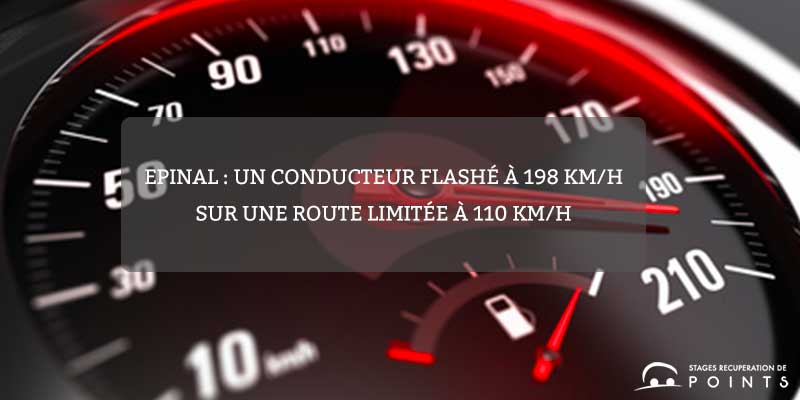 Epinal : un conducteur flashé à 198 km/h sur une route limitée à 110 km/h