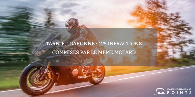 Tarn-et-Garonne : 125 infractions commises par le même motard